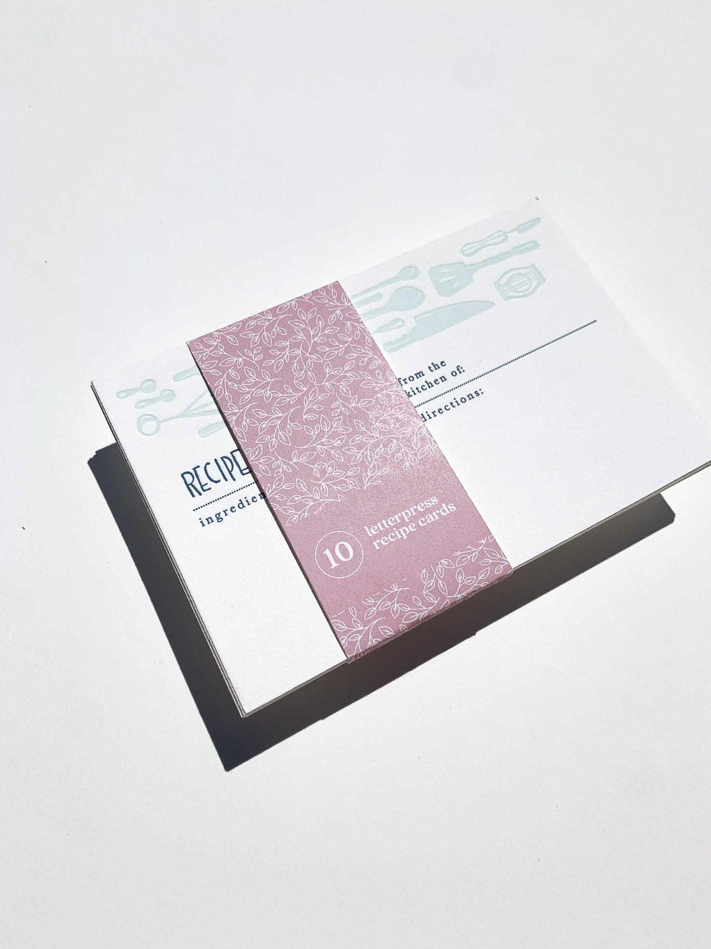 Recipe Cards | Set of 10 4x6 Letterpress Cards
