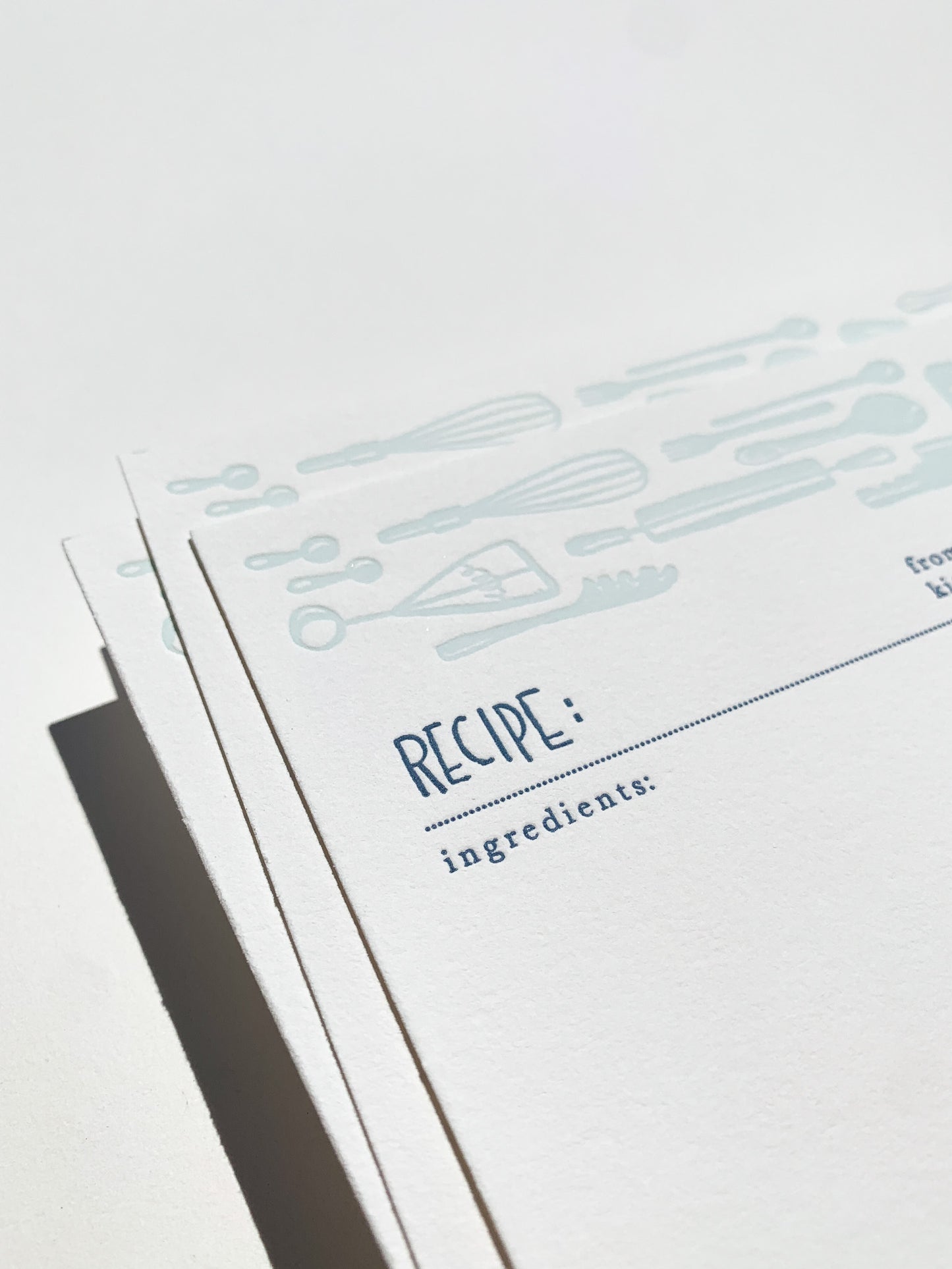 Recipe Cards | Set of 10 4x6 Letterpress Cards