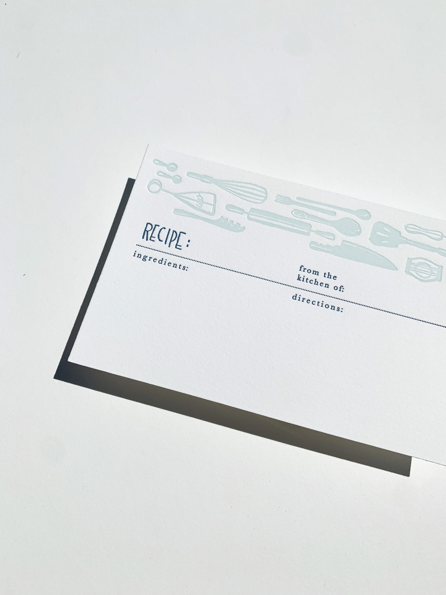 Recipe Cards | Set of 10 4x6 Letterpress Cards