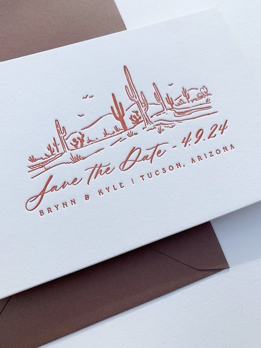 The Sonoran Suite Save the Date Sample | The Wedding Collection