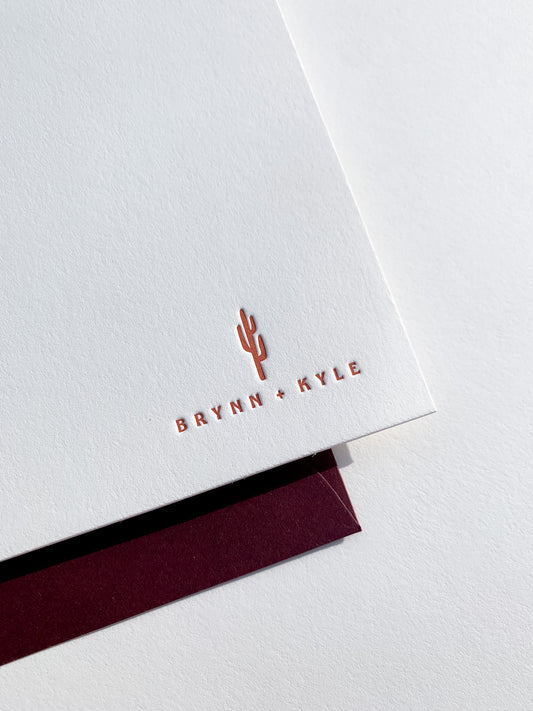 The Sonoran Suite Couple's Stationery Sample | The Wedding Collection