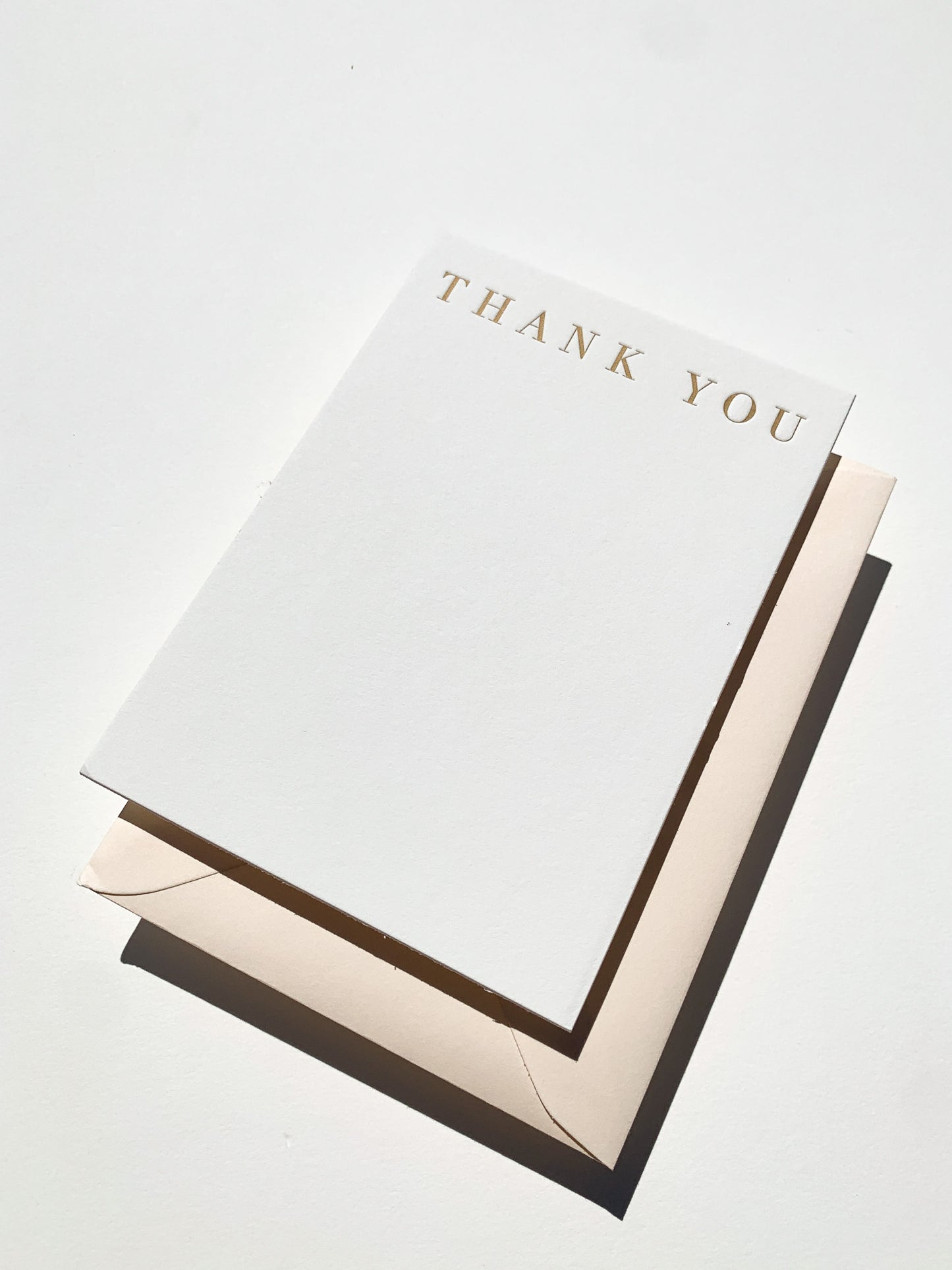 Modern Thank You Cards | Boxed Set of 6 Letterpress Flat Cards
