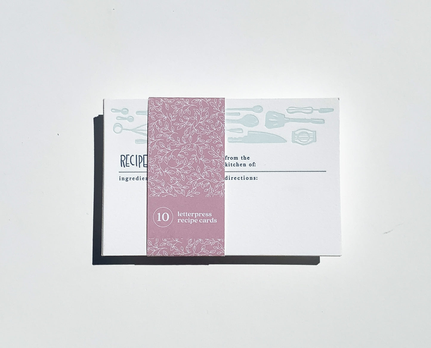 Recipe Cards | Set of 10 4x6 Letterpress Cards