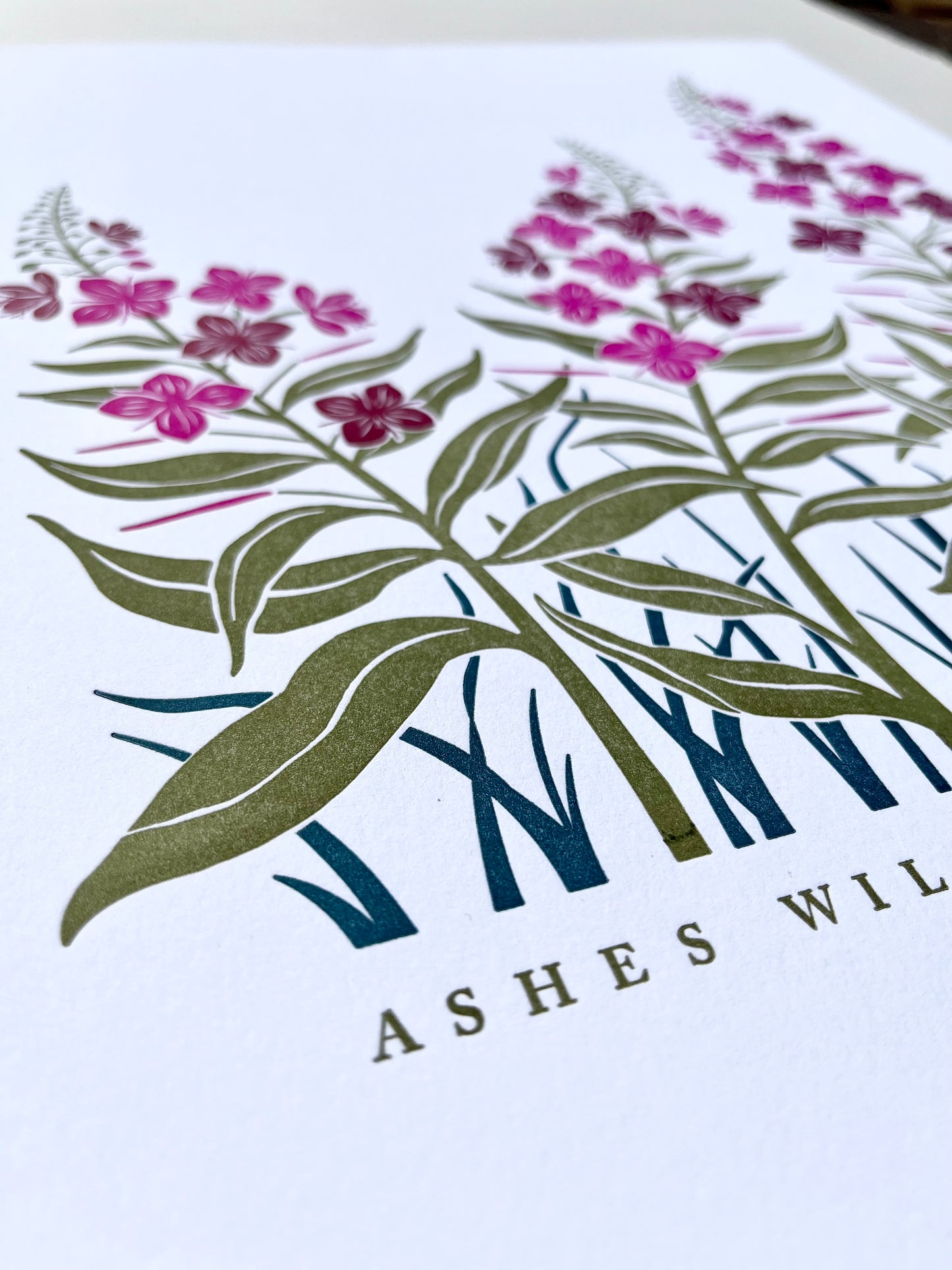 Ashes Will Turn to Beauty | Letterpress Art Print Wall Decor